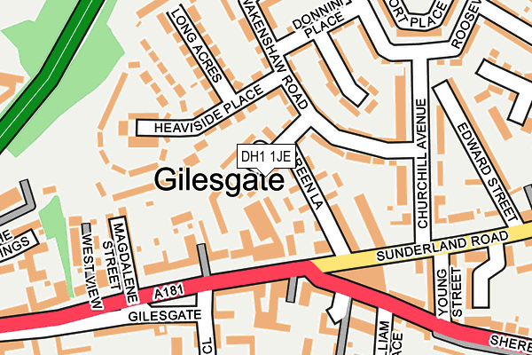 DH1 1JE map - OS OpenMap – Local (Ordnance Survey) DH1 1JE map - OS OpenMap – Local (Ordnance Survey)