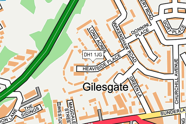 DH1 1JG map - OS OpenMap – Local (Ordnance Survey) DH1 1JG map - OS OpenMap – Local (Ordnance Survey)