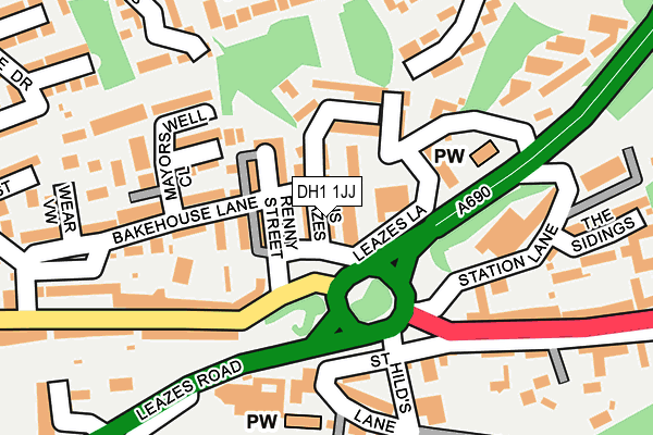 DH1 1JJ map - OS OpenMap – Local (Ordnance Survey) DH1 1JJ map - OS OpenMap – Local (Ordnance Survey)