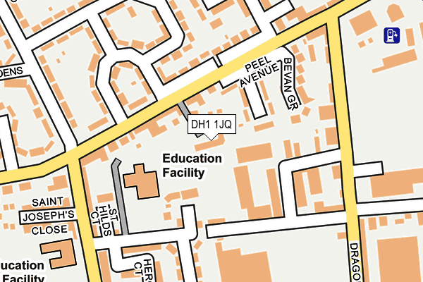 DH1 1JQ map - OS OpenMap – Local (Ordnance Survey) DH1 1JQ map - OS OpenMap – Local (Ordnance Survey)