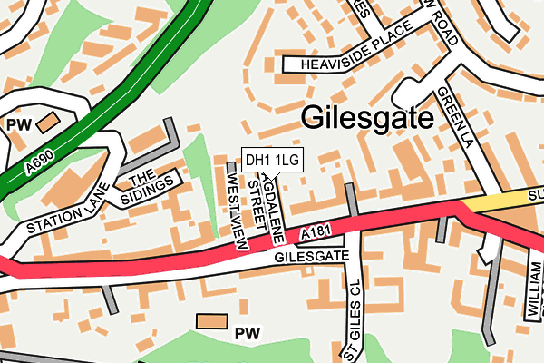 DH1 1LG map - OS OpenMap – Local (Ordnance Survey) DH1 1LG map - OS OpenMap – Local (Ordnance Survey)