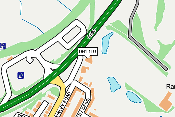 DH1 1LU map - OS OpenMap – Local (Ordnance Survey) DH1 1LU map - OS OpenMap – Local (Ordnance Survey)