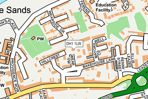 DH1 1LW map - OS OpenMap – Local (Ordnance Survey) DH1 1LW map - OS OpenMap – Local (Ordnance Survey)
