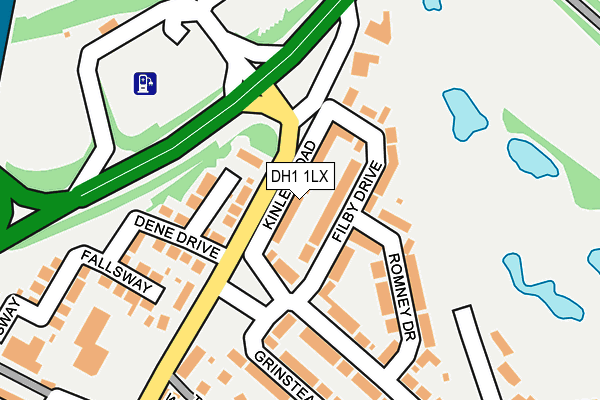 DH1 1LX map - OS OpenMap – Local (Ordnance Survey) DH1 1LX map - OS OpenMap – Local (Ordnance Survey)