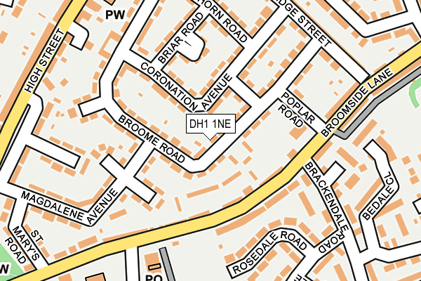 DH1 1NE map - OS OpenMap – Local (Ordnance Survey) DH1 1NE map - OS OpenMap – Local (Ordnance Survey)