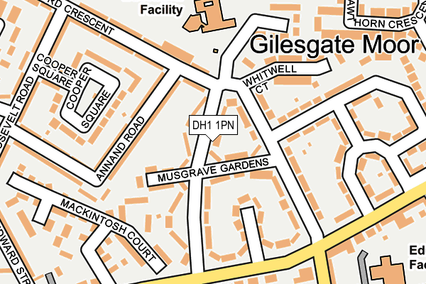 DH1 1PN map - OS OpenMap – Local (Ordnance Survey) DH1 1PN map - OS OpenMap – Local (Ordnance Survey)