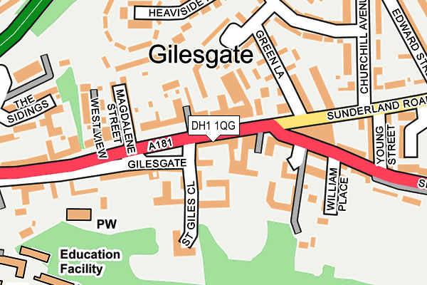 DH1 1QG map - OS OpenMap – Local (Ordnance Survey) DH1 1QG map - OS OpenMap – Local (Ordnance Survey)