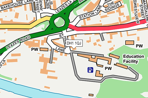 DH1 1QJ map - OS OpenMap – Local (Ordnance Survey) DH1 1QJ map - OS OpenMap – Local (Ordnance Survey)