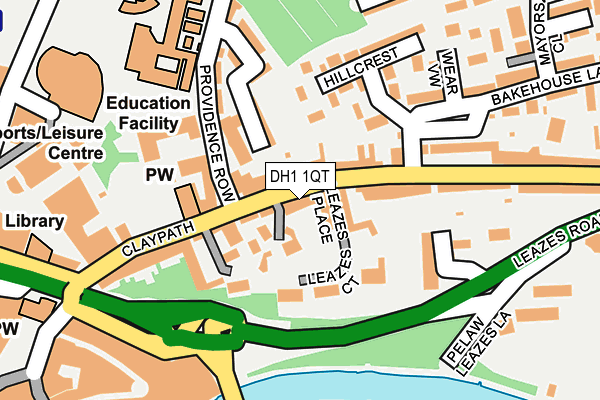 DH1 1QT map - OS OpenMap – Local (Ordnance Survey) DH1 1QT map - OS OpenMap – Local (Ordnance Survey)