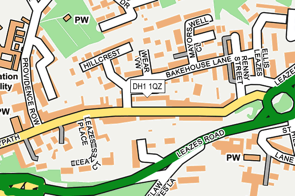 DH1 1QZ map - OS OpenMap – Local (Ordnance Survey) DH1 1QZ map - OS OpenMap – Local (Ordnance Survey)