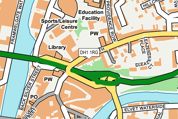 DH1 1RG map - OS OpenMap – Local (Ordnance Survey)
