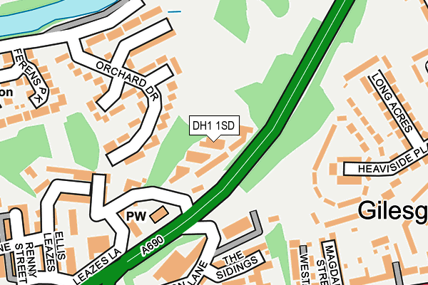 DH1 1SD map - OS OpenMap – Local (Ordnance Survey) DH1 1SD map - OS OpenMap – Local (Ordnance Survey)