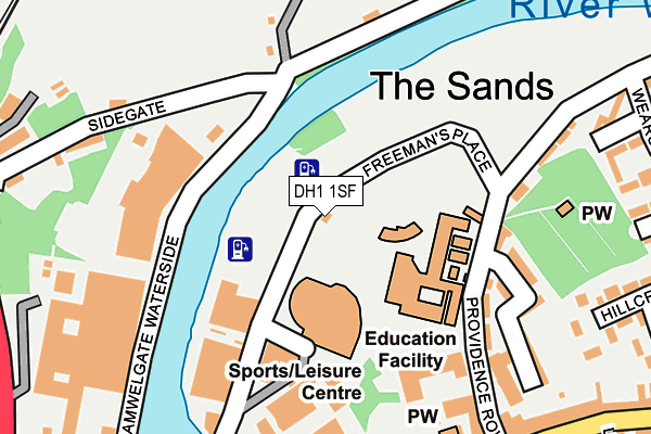 DH1 1SF map - OS OpenMap – Local (Ordnance Survey) DH1 1SF map - OS OpenMap – Local (Ordnance Survey)