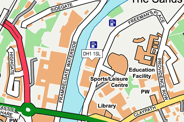 DH1 1SL map - OS OpenMap – Local (Ordnance Survey) DH1 1SL map - OS OpenMap – Local (Ordnance Survey)