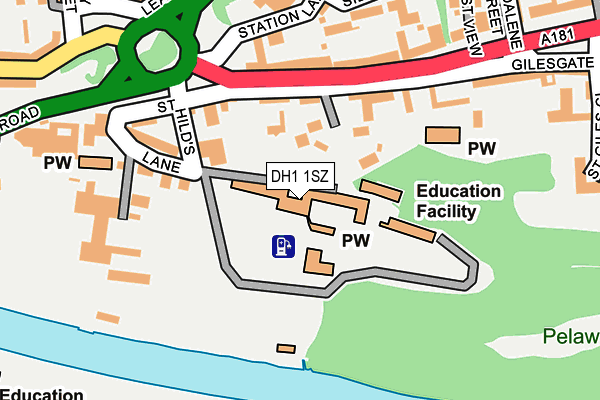 DH1 1SZ map - OS OpenMap – Local (Ordnance Survey) DH1 1SZ map - OS OpenMap – Local (Ordnance Survey)