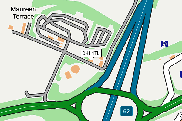 DH1 1TL map - OS OpenMap – Local (Ordnance Survey) DH1 1TL map - OS OpenMap – Local (Ordnance Survey)