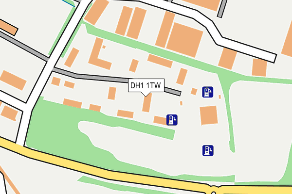 DH1 1TW map - OS OpenMap – Local (Ordnance Survey) DH1 1TW map - OS OpenMap – Local (Ordnance Survey)