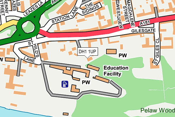 DH1 1UP map - OS OpenMap – Local (Ordnance Survey) DH1 1UP map - OS OpenMap – Local (Ordnance Survey)