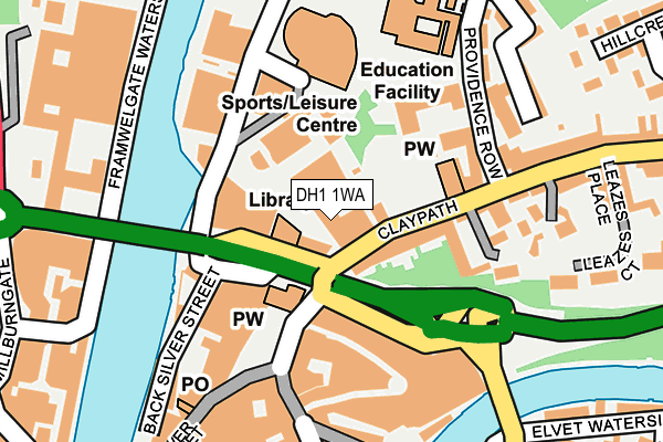 DH1 1WA map - OS OpenMap – Local (Ordnance Survey) DH1 1WA map - OS OpenMap – Local (Ordnance Survey)