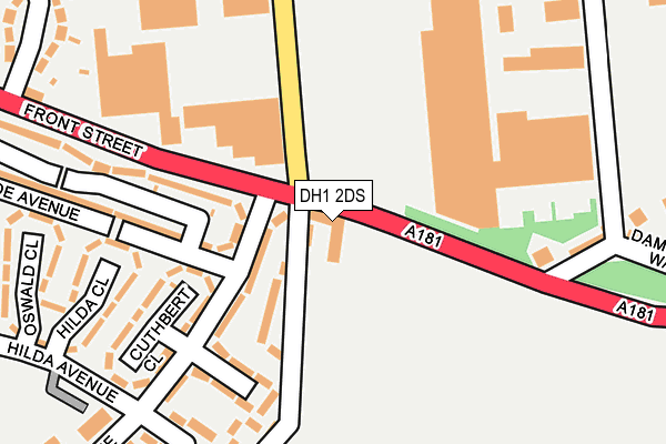 DH1 2DS map - OS OpenMap – Local (Ordnance Survey) DH1 2DS map - OS OpenMap – Local (Ordnance Survey)