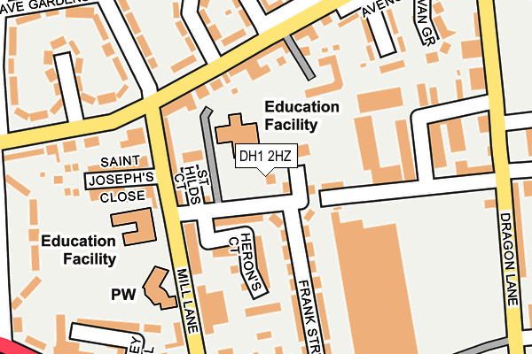 DH1 2HZ map - OS OpenMap – Local (Ordnance Survey) DH1 2HZ map - OS OpenMap – Local (Ordnance Survey)