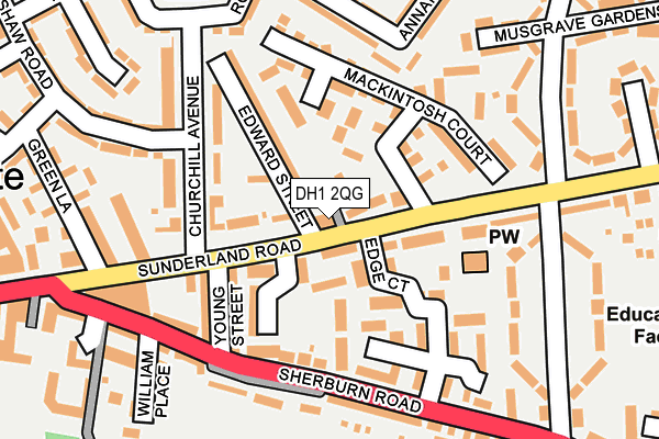 DH1 2QG map - OS OpenMap – Local (Ordnance Survey) DH1 2QG map - OS OpenMap – Local (Ordnance Survey)