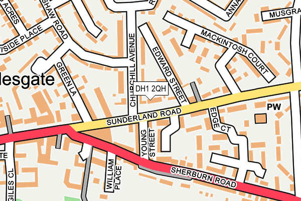 DH1 2QH map - OS OpenMap – Local (Ordnance Survey) DH1 2QH map - OS OpenMap – Local (Ordnance Survey)