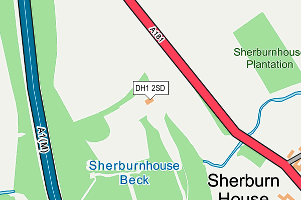 DH1 2SD map - OS OpenMap – Local (Ordnance Survey) DH1 2SD map - OS OpenMap – Local (Ordnance Survey)