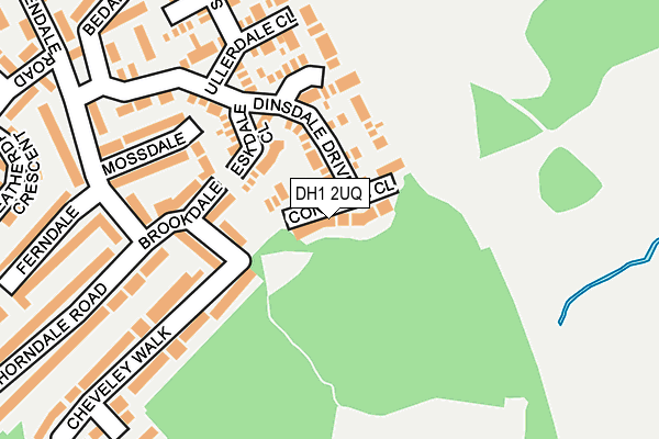 DH1 2UQ map - OS OpenMap – Local (Ordnance Survey) DH1 2UQ map - OS OpenMap – Local (Ordnance Survey)