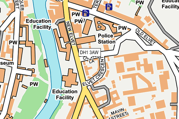 DH1 3AW map - OS OpenMap – Local (Ordnance Survey) DH1 3AW map - OS OpenMap – Local (Ordnance Survey)