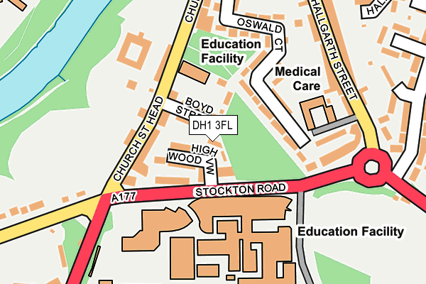 DH1 3FL map - OS OpenMap – Local (Ordnance Survey) DH1 3FL map - OS OpenMap – Local (Ordnance Survey)