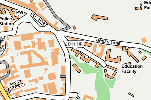 DH1 3JR map - OS OpenMap – Local (Ordnance Survey) DH1 3JR map - OS OpenMap – Local (Ordnance Survey)