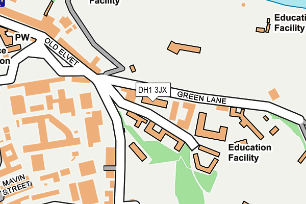 DH1 3JX map - OS OpenMap – Local (Ordnance Survey) DH1 3JX map - OS OpenMap – Local (Ordnance Survey)