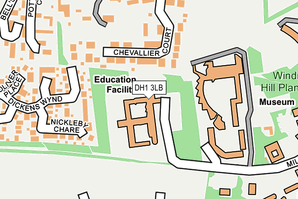 DH1 3LB map - OS OpenMap – Local (Ordnance Survey) DH1 3LB map - OS OpenMap – Local (Ordnance Survey)