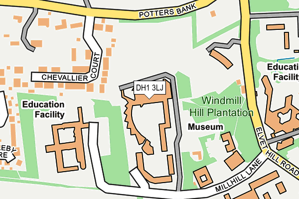 DH1 3LJ map - OS OpenMap – Local (Ordnance Survey) DH1 3LJ map - OS OpenMap – Local (Ordnance Survey)