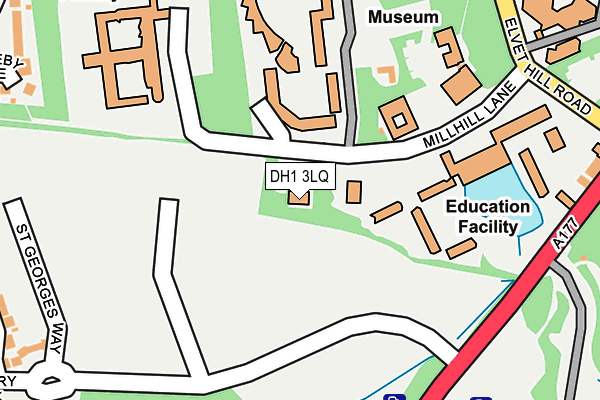 DH1 3LQ map - OS OpenMap – Local (Ordnance Survey) DH1 3LQ map - OS OpenMap – Local (Ordnance Survey)