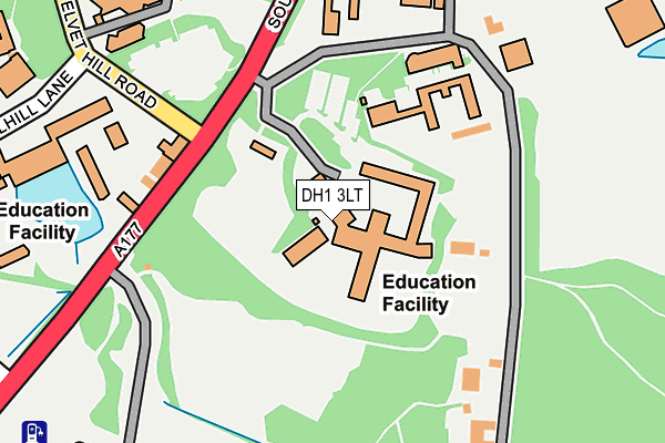DH1 3LT map - OS OpenMap – Local (Ordnance Survey) DH1 3LT map - OS OpenMap – Local (Ordnance Survey)