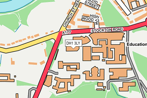 DH1 3LY map - OS OpenMap – Local (Ordnance Survey) DH1 3LY map - OS OpenMap – Local (Ordnance Survey)