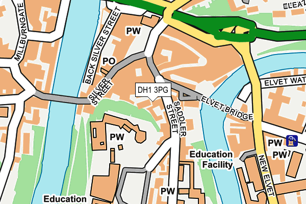 DH1 3PG map - OS OpenMap – Local (Ordnance Survey)