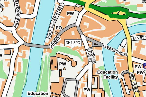 DH1 3PQ map - OS OpenMap – Local (Ordnance Survey) DH1 3PQ map - OS OpenMap – Local (Ordnance Survey)