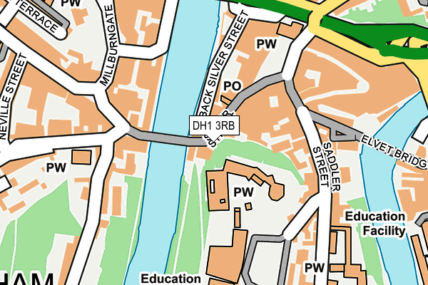 DH1 3RB map - OS OpenMap – Local (Ordnance Survey) DH1 3RB map - OS OpenMap – Local (Ordnance Survey)