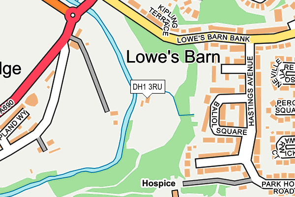 DH1 3RU map - OS OpenMap – Local (Ordnance Survey) DH1 3RU map - OS OpenMap – Local (Ordnance Survey)
