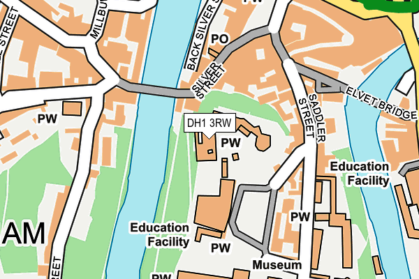 DH1 3RW map - OS OpenMap – Local (Ordnance Survey) DH1 3RW map - OS OpenMap – Local (Ordnance Survey)