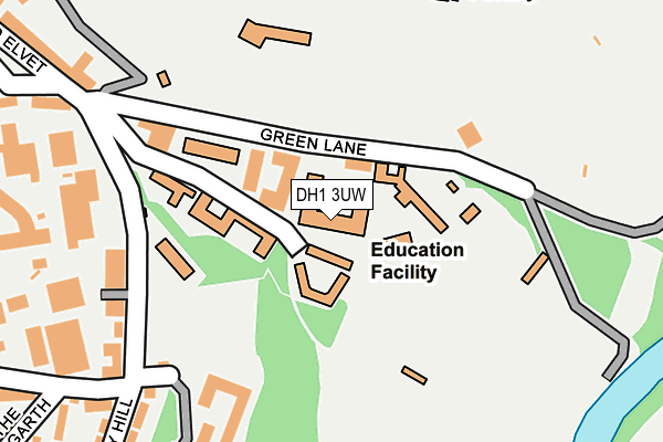 DH1 3UW map - OS OpenMap – Local (Ordnance Survey) DH1 3UW map - OS OpenMap – Local (Ordnance Survey)