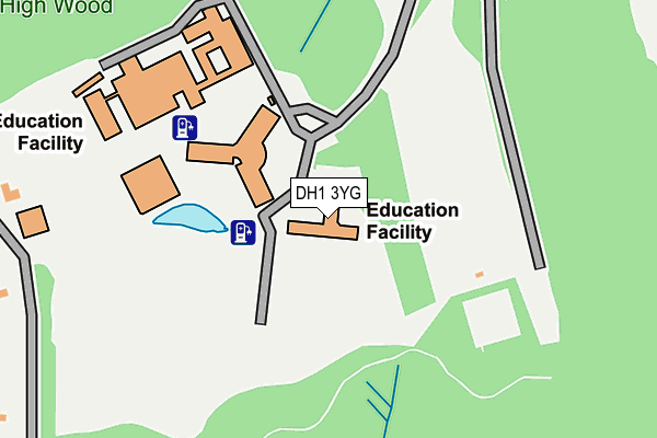 DH1 3YG map - OS OpenMap – Local (Ordnance Survey) DH1 3YG map - OS OpenMap – Local (Ordnance Survey)