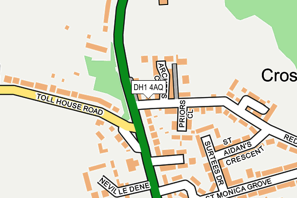 DH1 4AQ map - OS OpenMap – Local (Ordnance Survey) DH1 4AQ map - OS OpenMap – Local (Ordnance Survey)