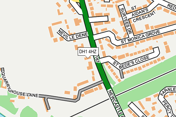DH1 4HZ map - OS OpenMap – Local (Ordnance Survey) DH1 4HZ map - OS OpenMap – Local (Ordnance Survey)
