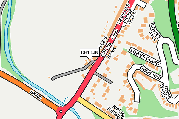 DH1 4JN map - OS OpenMap – Local (Ordnance Survey) DH1 4JN map - OS OpenMap – Local (Ordnance Survey)