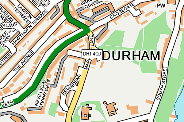 DH1 4QJ map - OS OpenMap – Local (Ordnance Survey) DH1 4QJ map - OS OpenMap – Local (Ordnance Survey)