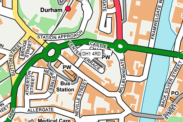 DH1 4RD map - OS OpenMap – Local (Ordnance Survey) DH1 4RD map - OS OpenMap – Local (Ordnance Survey)